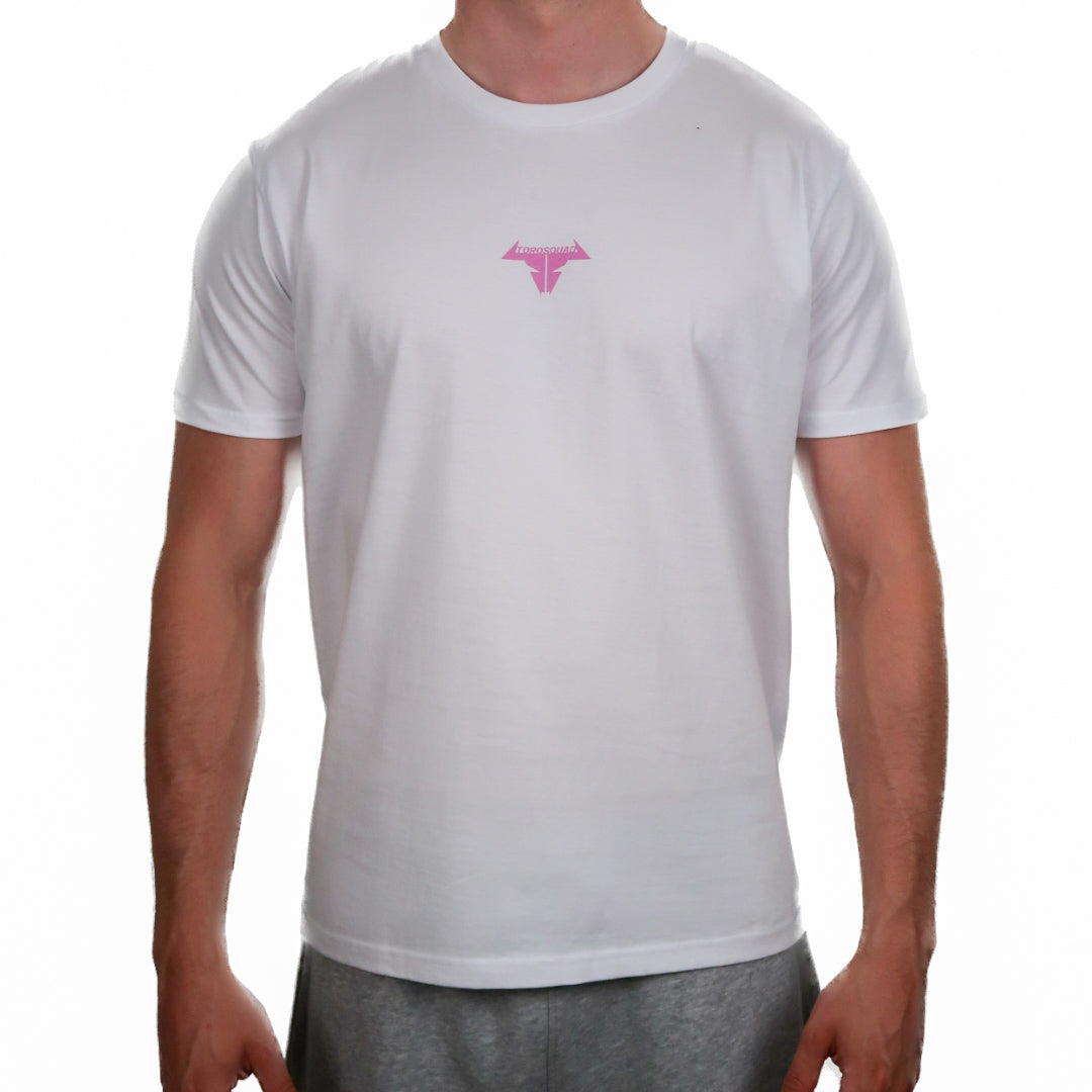 NoDaysOff Slim Fit T-Shirt - Pink on White