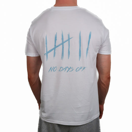 NoDaysOff Slim Fit T-Shirt - Blue on White