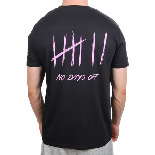 NoDaysOff Slim Fit T-Shirt - Pink on Black